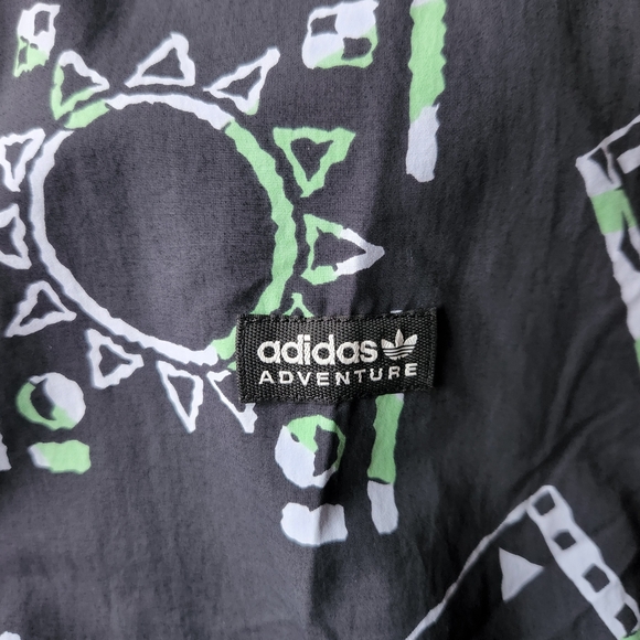 Adidas Adventure Allover Print Archive Anorak Windbreaker Jacket Size Large - Picture 8 of 10